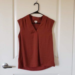 A new day Burnt orange sleeveless blouse